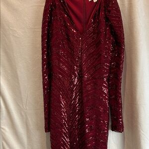 Versona maroon Sequin Dress